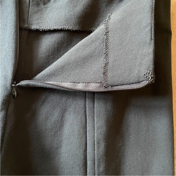 Rag and bone straight tuxedo pants size 0 black with leather on the side - Picture 6 of 10